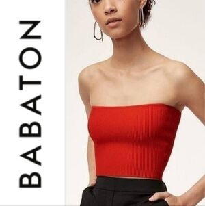 Like New! Aritzia Babaton Sculpt Knit Cropped Tube Top
